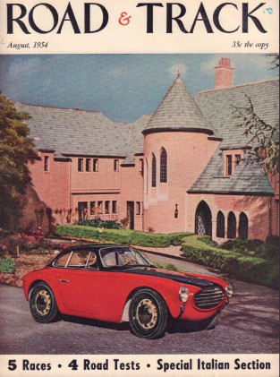 ROAD & TRACK 1954 AUG - NEW ALFA 1900 & FIAT 1400/1900